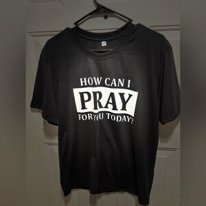 Black Graphic T-Shirt with White Text